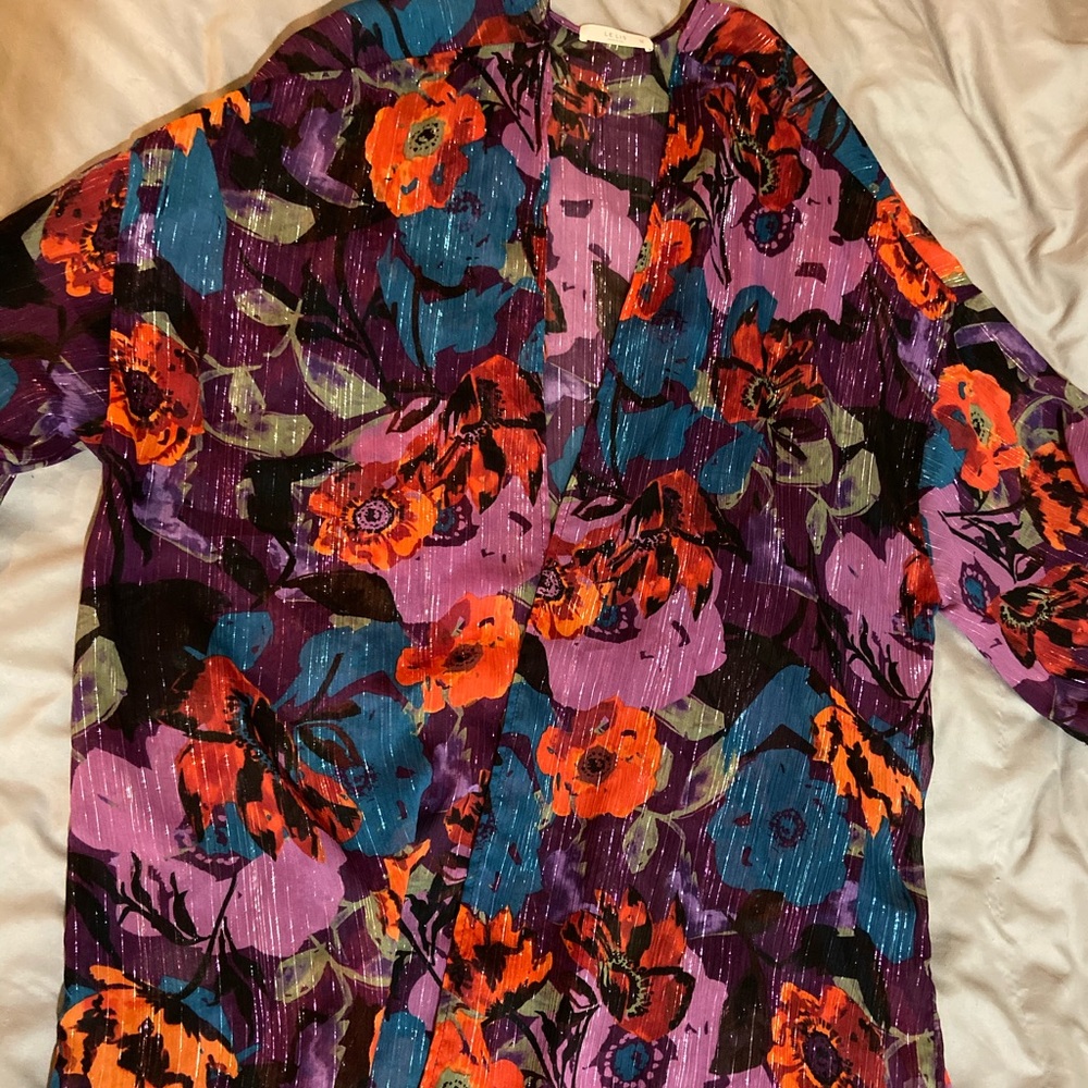 Shimmery Watercolor Kimono